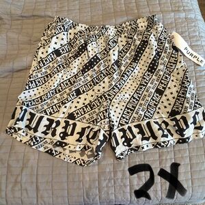 Purple Brand Men's Shorts - Black and White